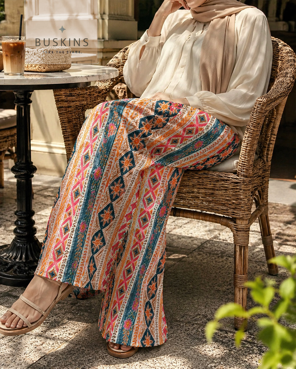 Marrakesh Printed Wide-Leg Pants