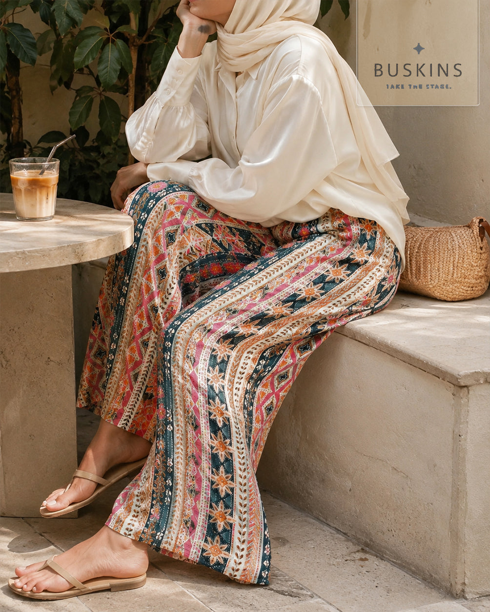 Marrakesh Printed Wide-Leg Pants