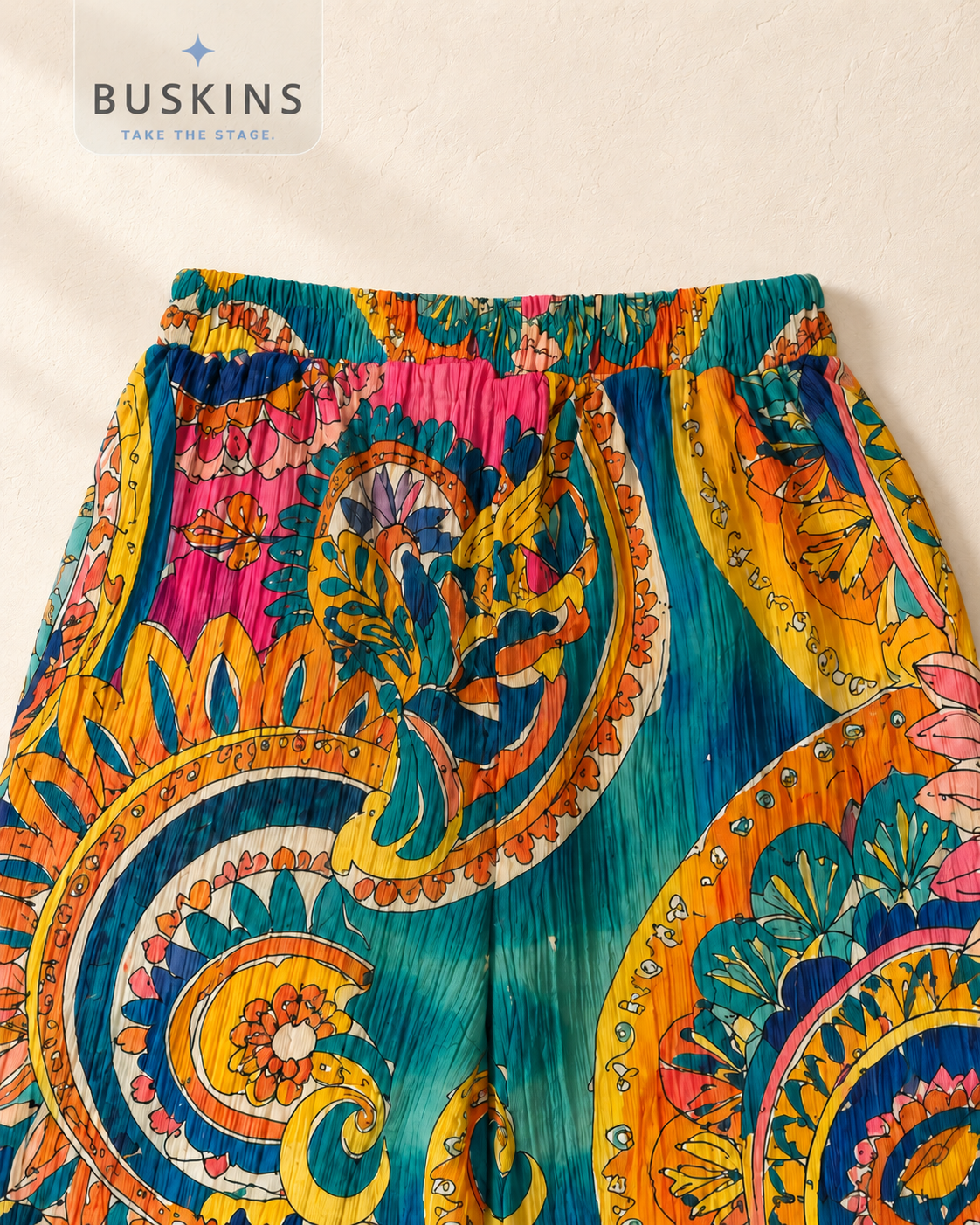 SOLARA Printed Wide-Leg Pants
