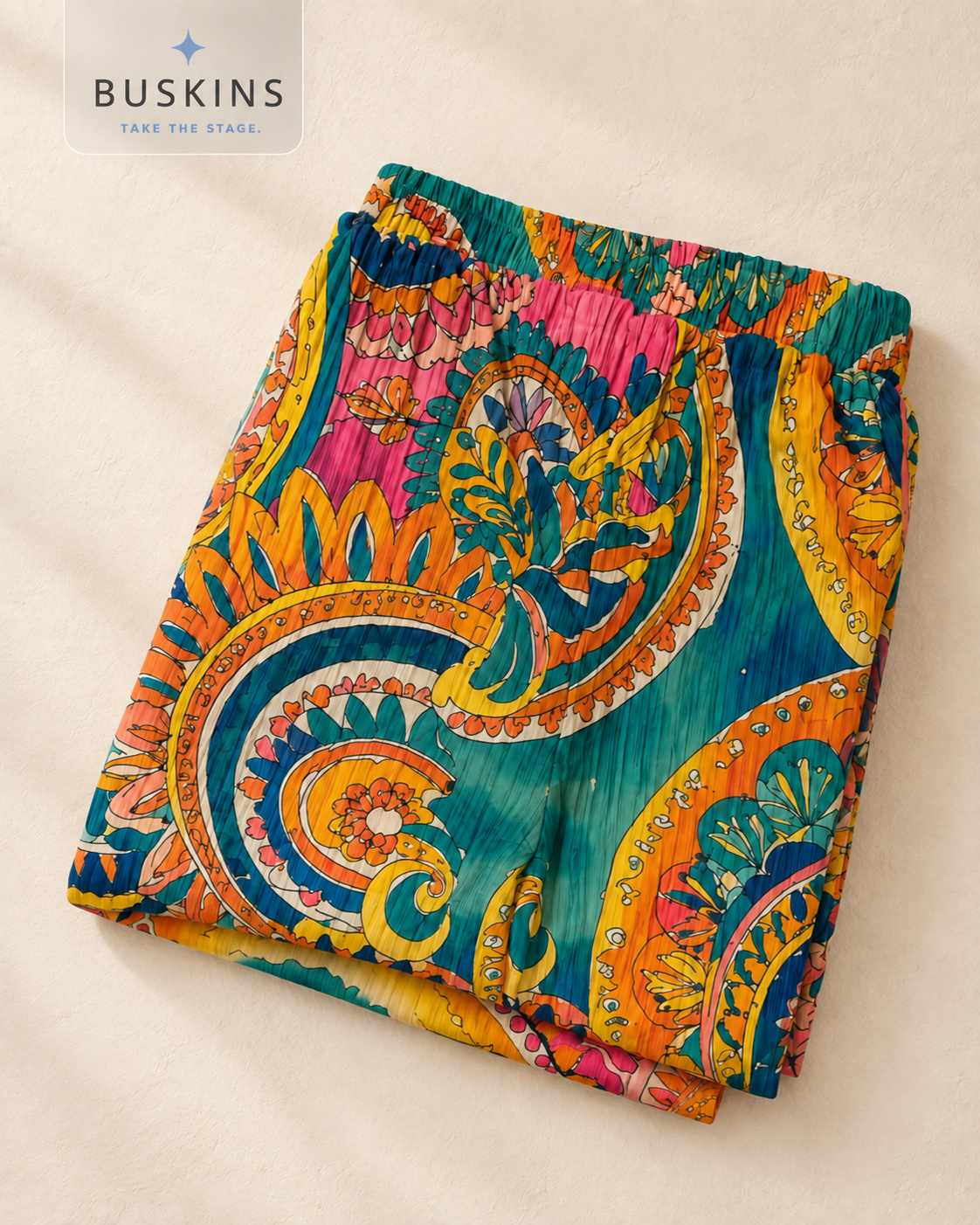 SOLARA Printed Wide-Leg Pants