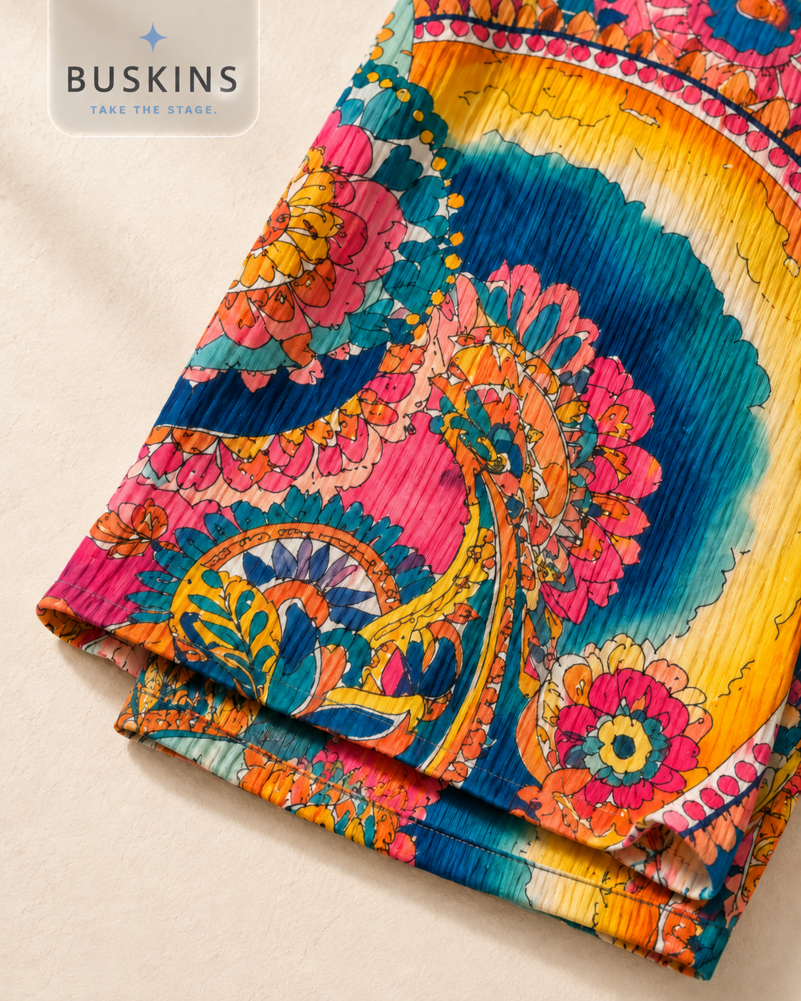 SOLARA Printed Wide-Leg Pants