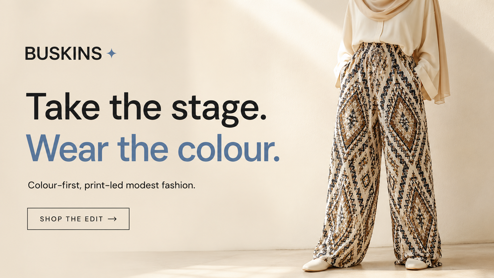 Sahara Muse Printed Wide-Leg Pants