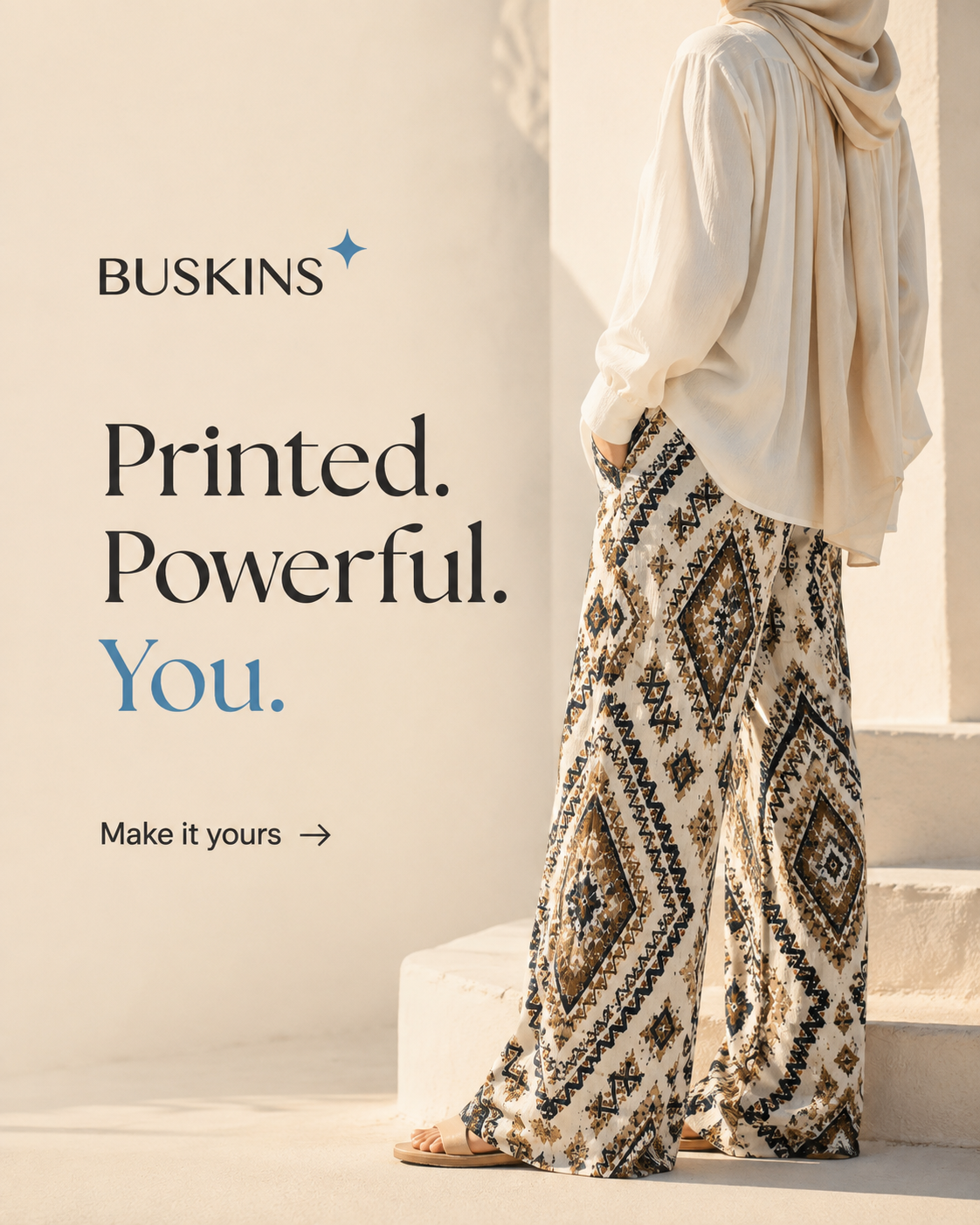 Sahara Muse Printed Wide-Leg Pants