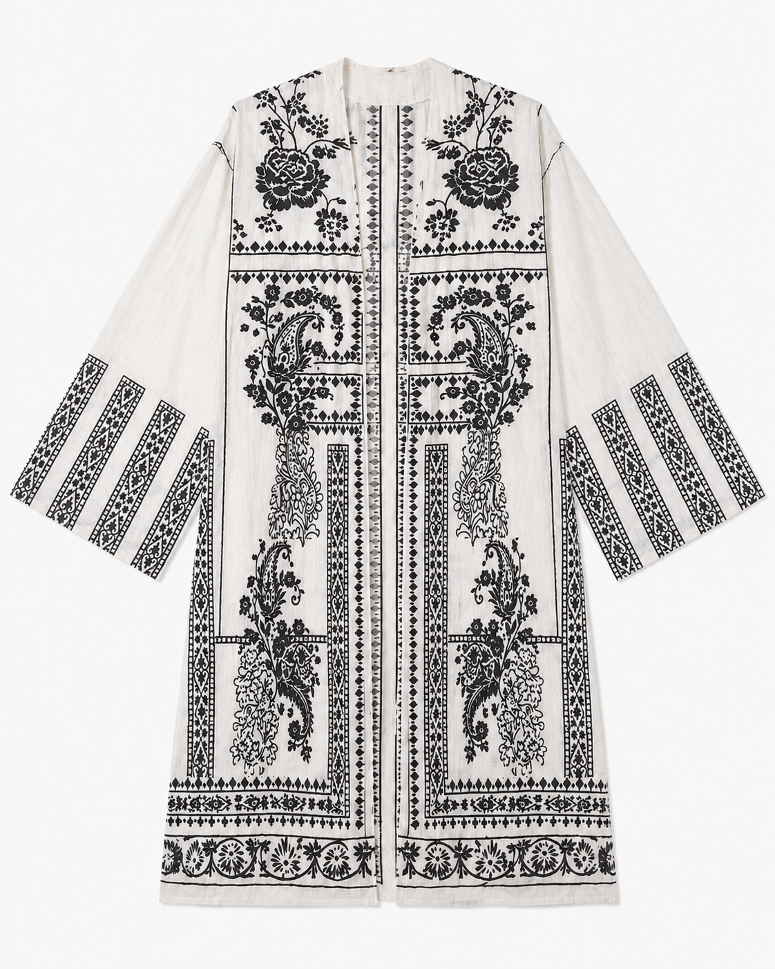 Noir Bloom Printed Kimono