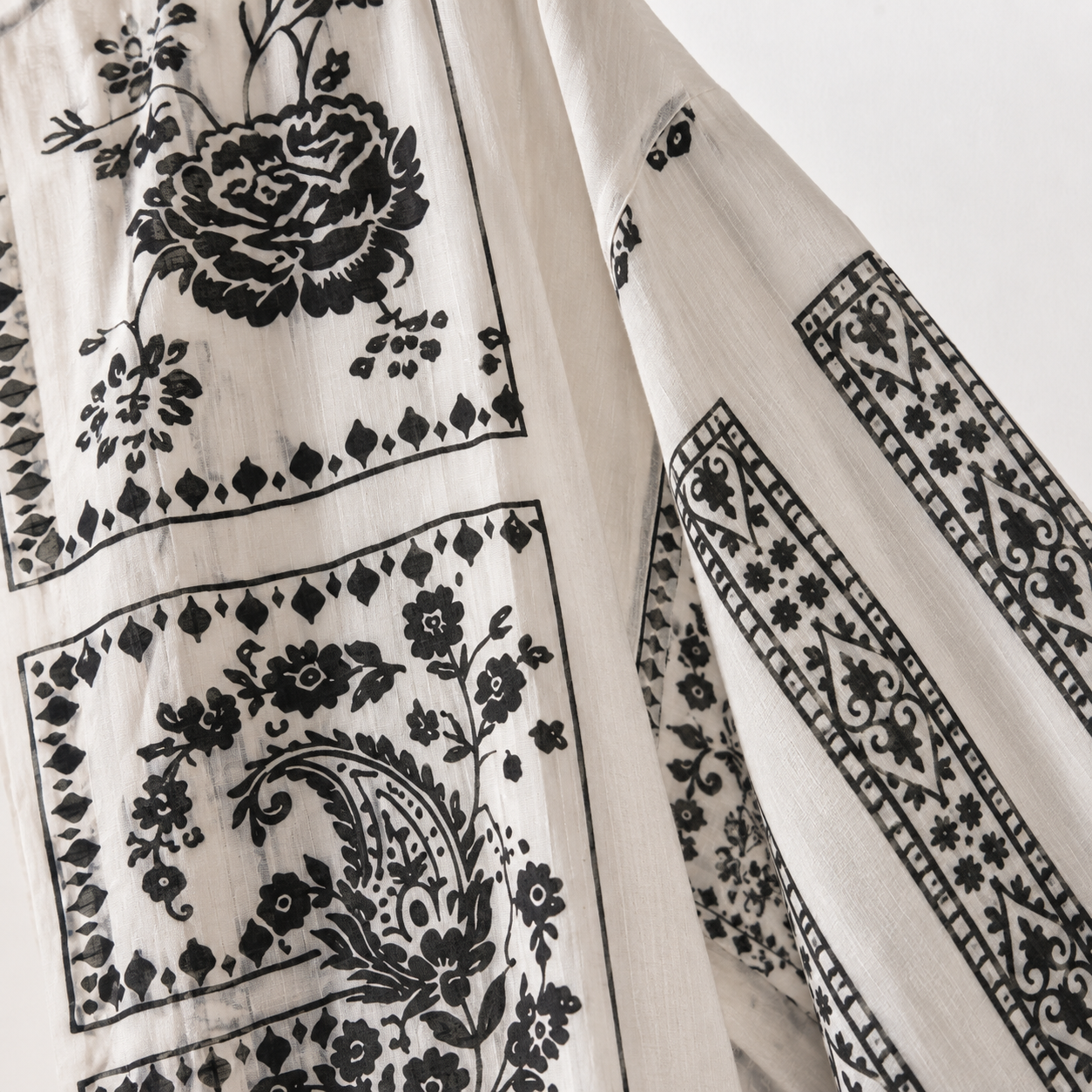 Noir Bloom Printed Kimono