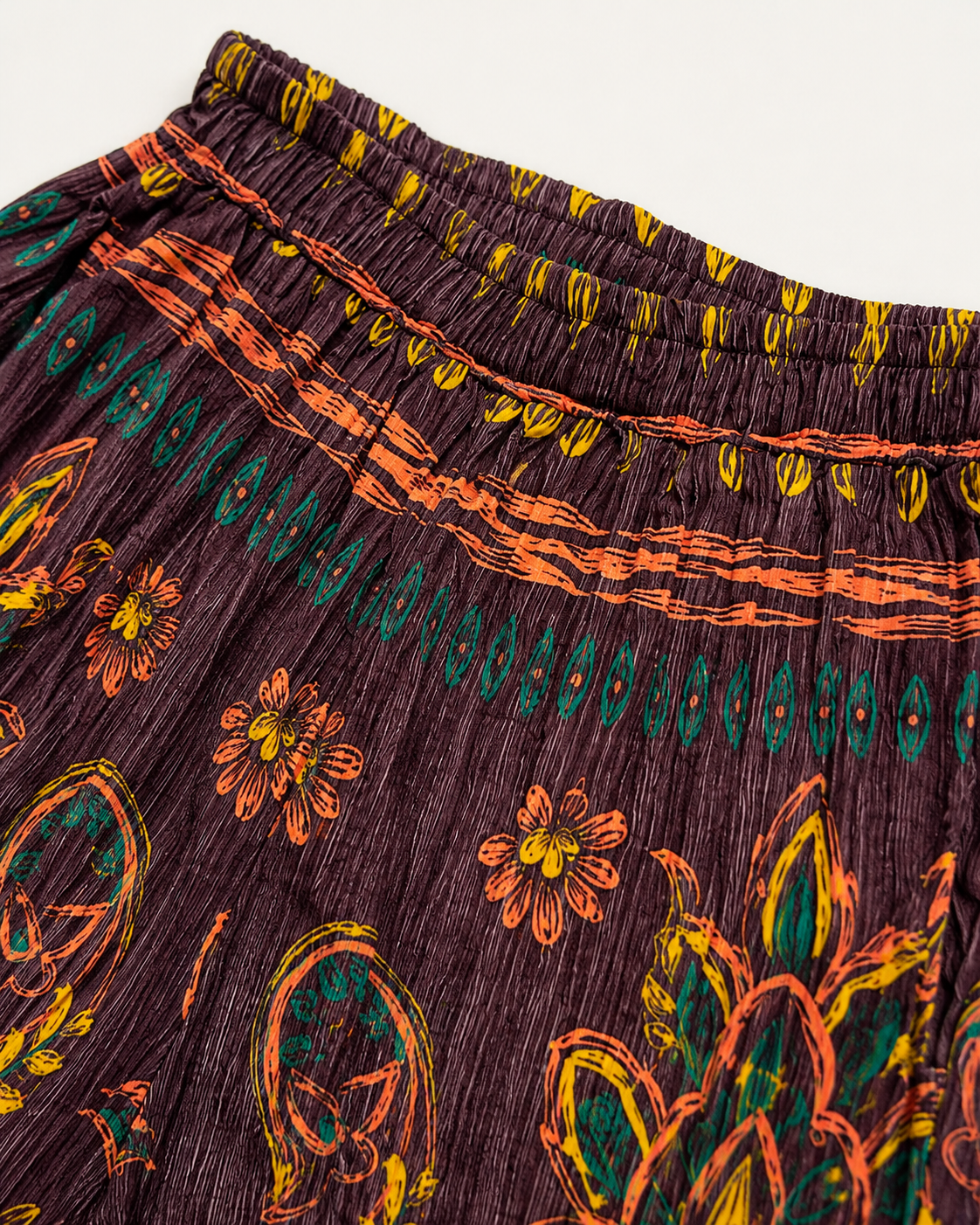 Berry Nights Printed Wide-Leg Pants