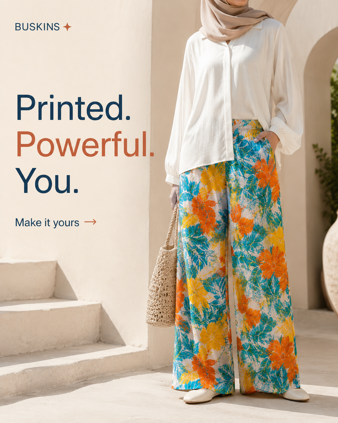 Tropicana Printed Wide-Leg Pants