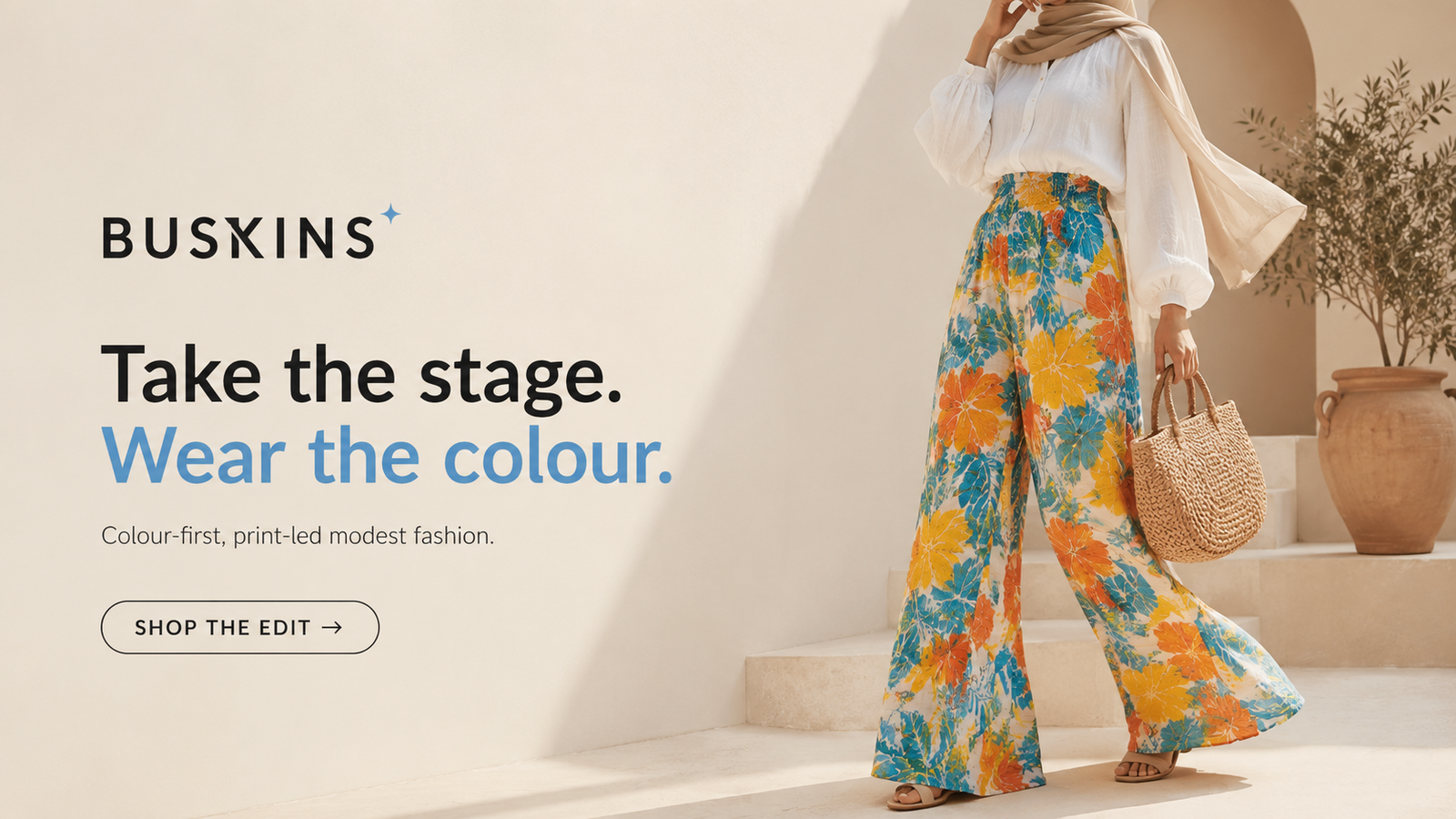 Tropicana Printed Wide-Leg Pants