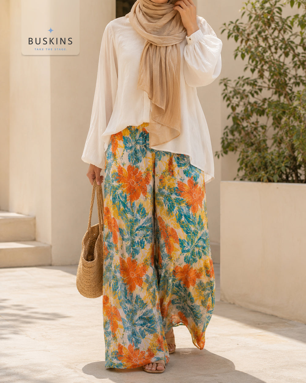 Tropicana Printed Wide-Leg Pants