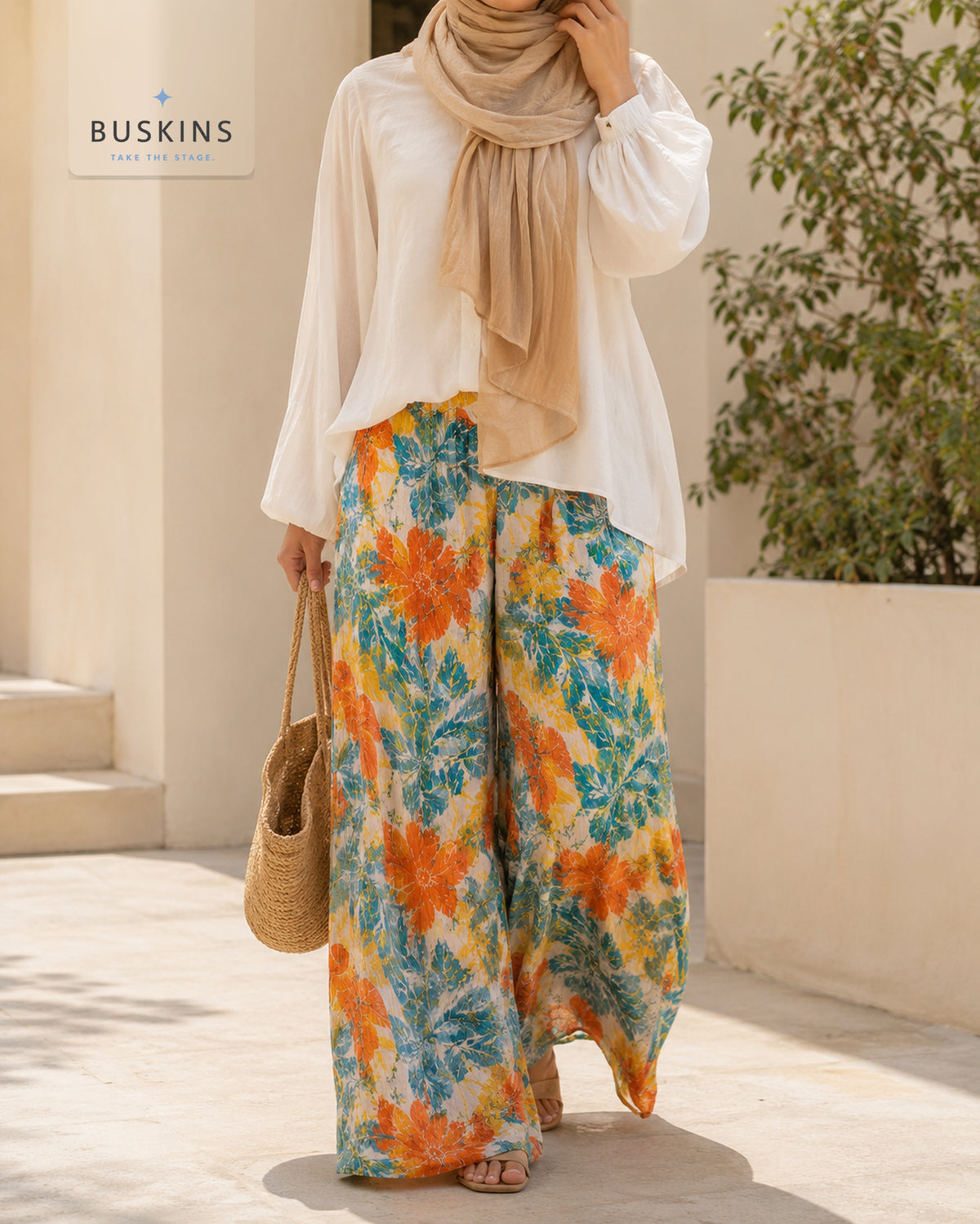 Tropicana Printed Wide-Leg Pants