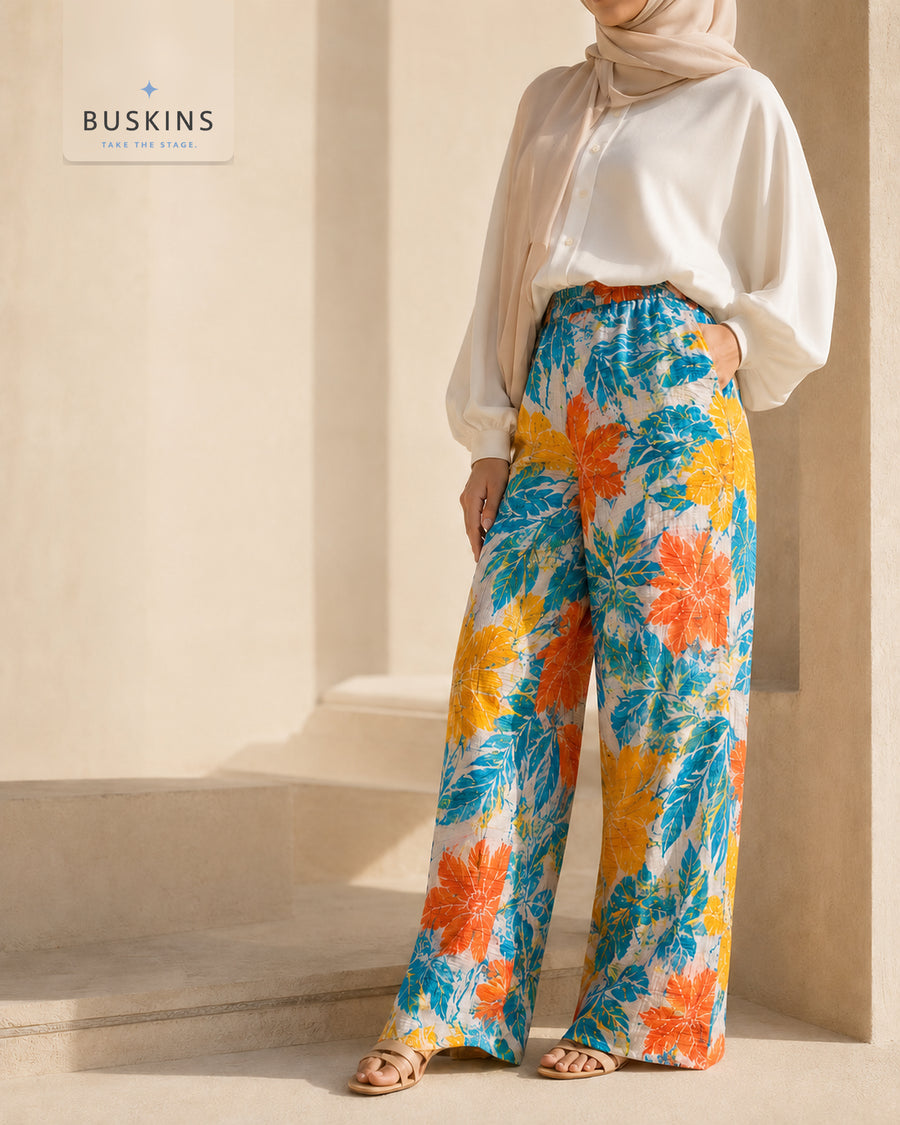 Tropicana Printed Wide-Leg Pants