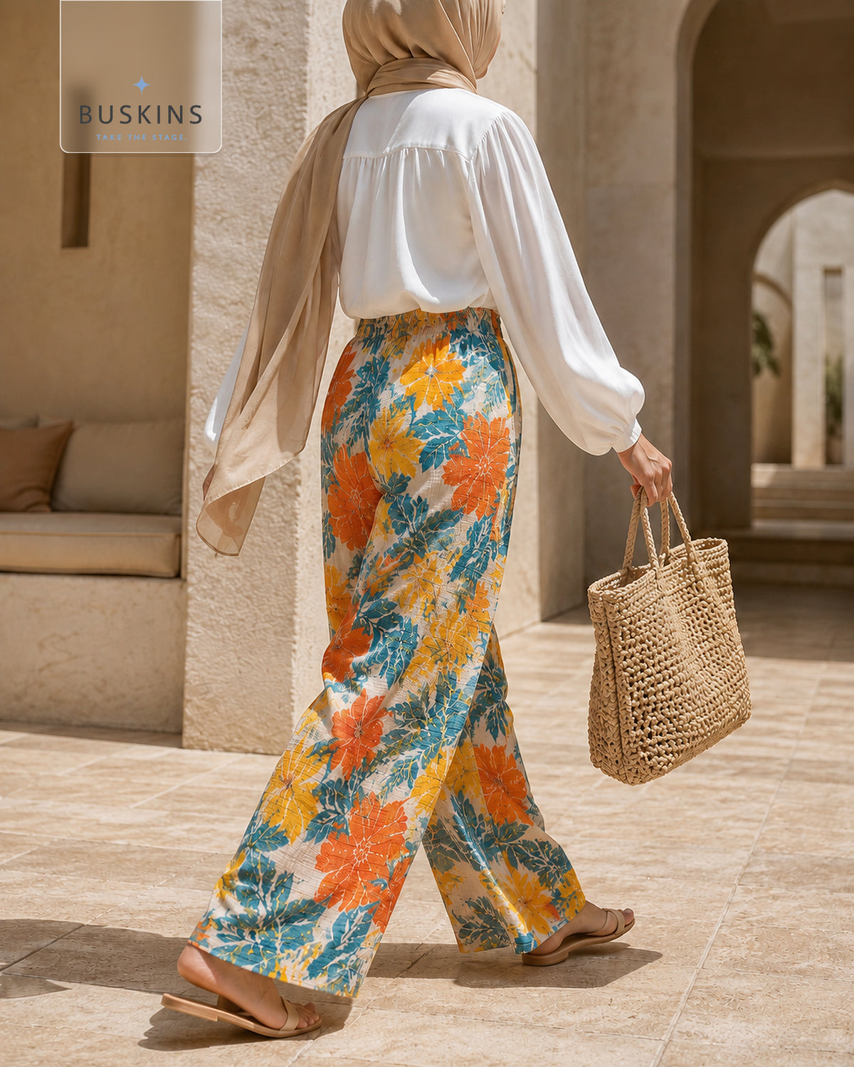 Tropicana Printed Wide-Leg Pants