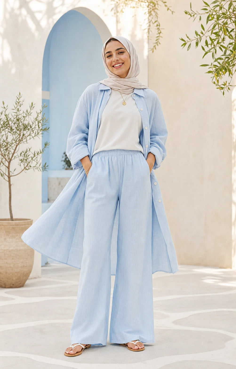 Powder blue Buskins clothing edit