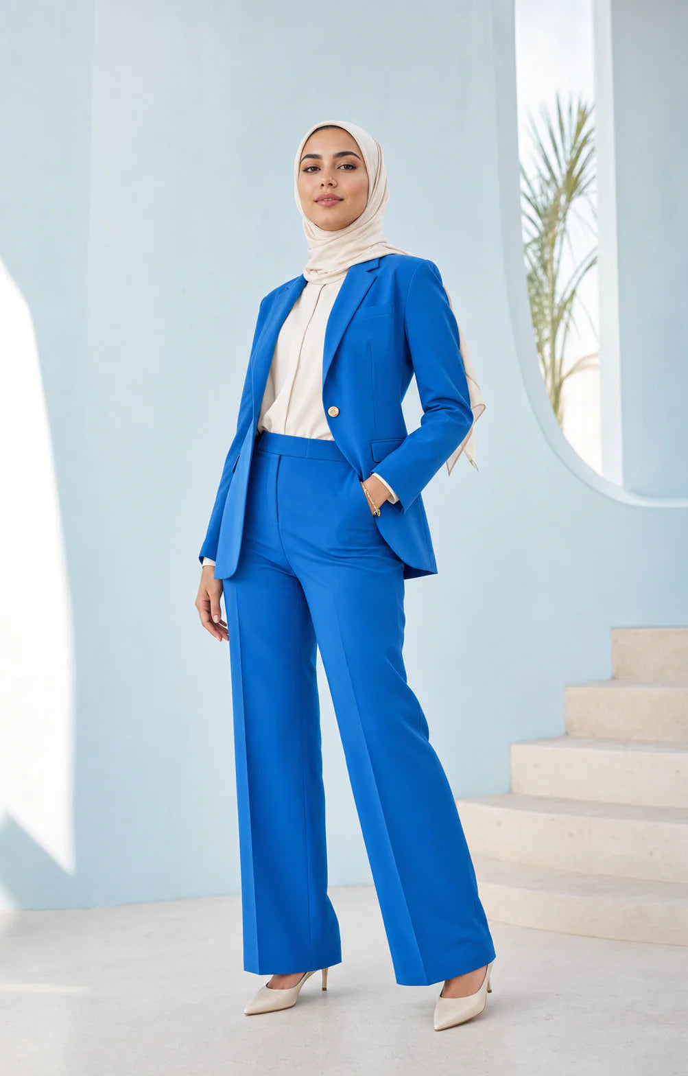 Electric blue Buskins workwear