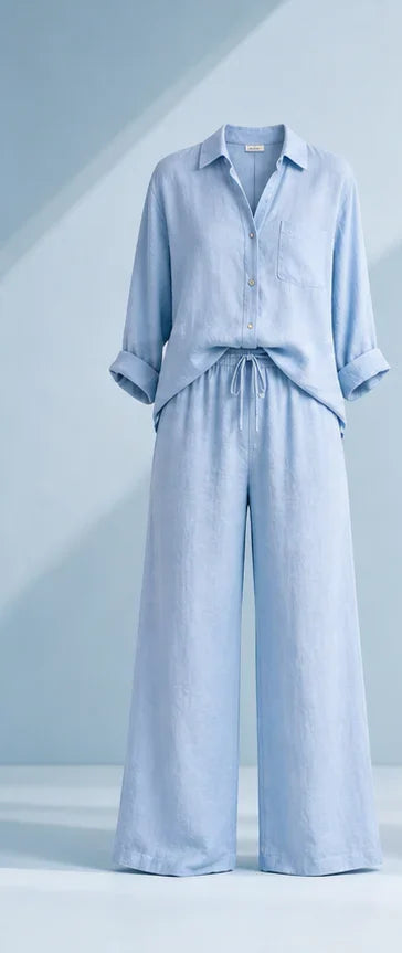 Powder blue linen set